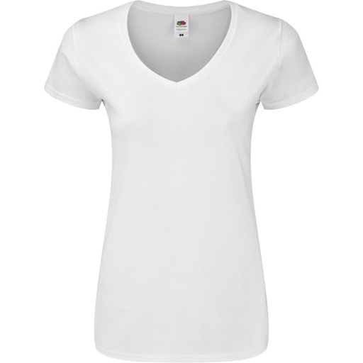 T-shirt col V 150 g femme – Fruit of the Loom Lady-Fit Iconic 150 V-Neck T