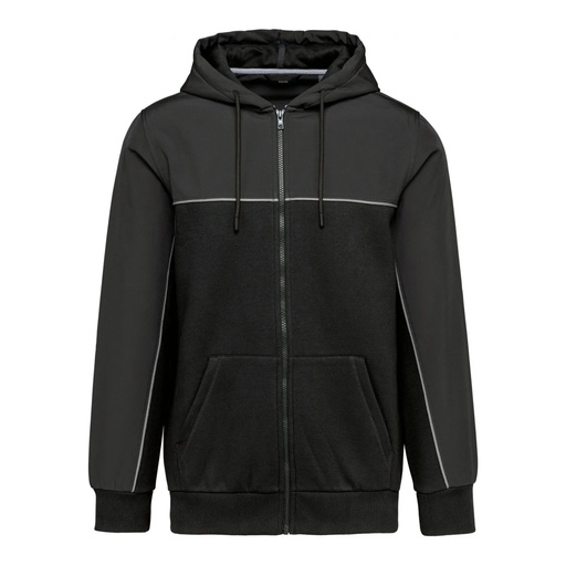 Veste molleton bicolore zippée à capuche écoresponsable unisexe – WK WK410