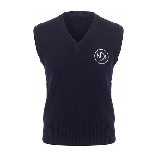 Pull V coton NDL sans manches