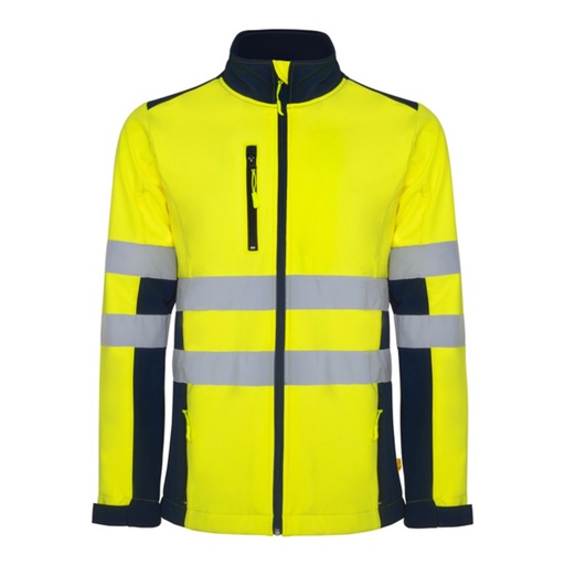 Veste softshell bicolore haute visibilité, 3 couches, déperlante Antares – Roly HV9303