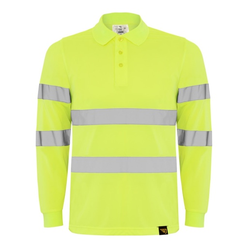 Polo à manches longues haute visibilité Polaris L/S – Roly HV9306