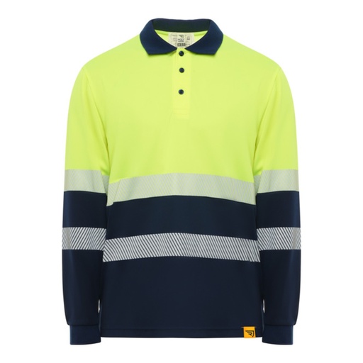 Polo à manches longues bicolore haute visibilité Vega LS – Roly HV9316