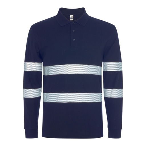 Polo à manches longues en piqué à visibilité améliorée avec traitement anti-boulochage Foran L/S – Roly HV9325