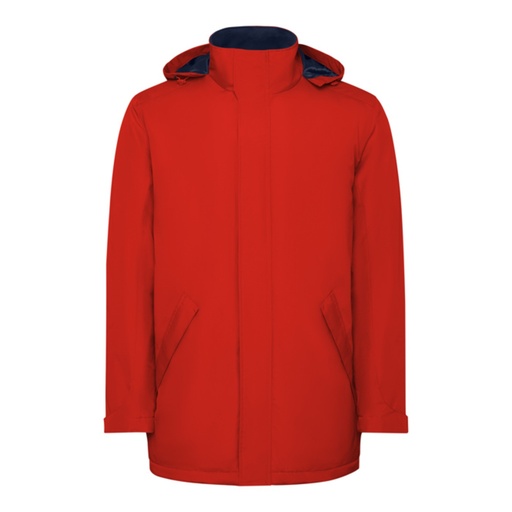 Parka enfant rembourrée avec capuche amovible et réglages élastiques, déperlante et coupe-vent America – Roly PK5072