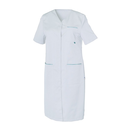 Blouse femme manches courtes à pressions Iris polycoton recyclé – SNV IRISMC000