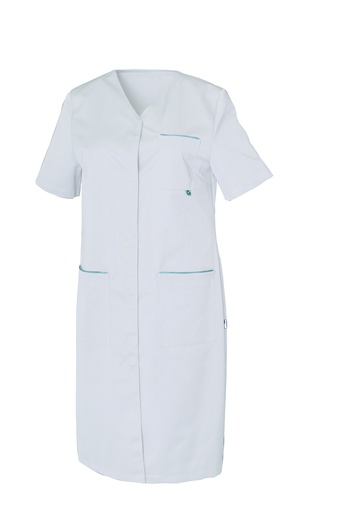 Blouse femme manches courtes à pressions Iris polycoton recyclé – SNV IRISMC000