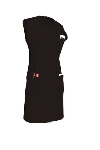 Blouse femme sans manches à pressions Jade polycoton – SNV JADESM0
