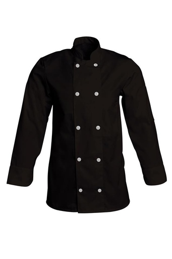Veste de cuisine mixte manches longues à pressions Fabrice polycoton – SNV FABLC00R