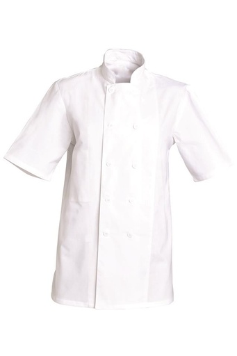 Veste de cuisine mixte manches courtes à pressions Michel coton – SNV MICCB002