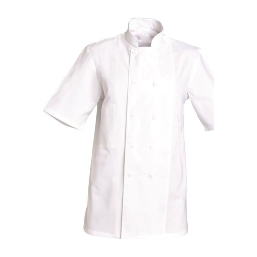 Veste de cuisine mixte manches courtes à pressions Michel coton – SNV MICCB002