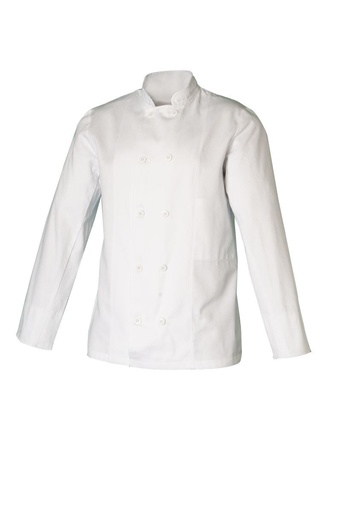 Veste de cuisine mixte manches longues à pressions Stephane coton – SNV STELB004