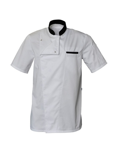 Veste de cuisine mixte manches courtes à pressions Alex coton/polyester – SNV ALEXMCP0