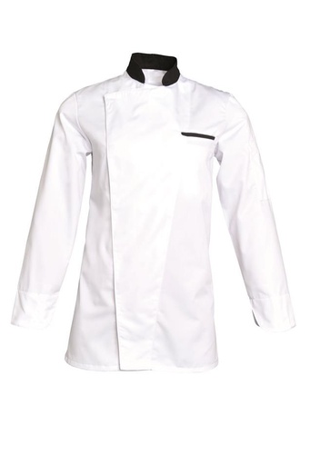 Veste de cuisine mixte manches longues à pressions Alex coton/polyester – SNV ALEXMLP0