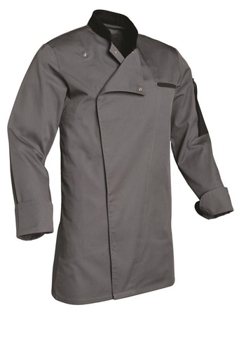 Veste de cuisine homme manches longues à pressions Florent polycoton – SNV FLORENML